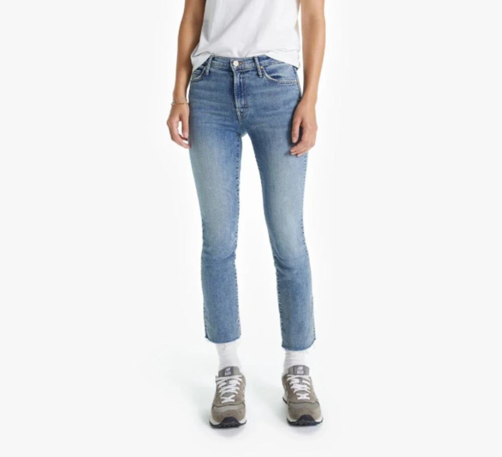 Mother Denim The Rascal Ankle Fray Jeans Bonfire Lightning Women's size 25